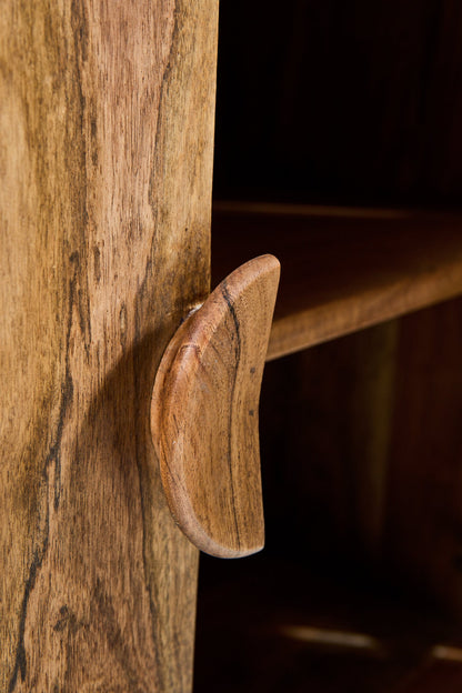 Rockler - Credenza in Legno di Acacia 4 Cassetti 2 Sportelli