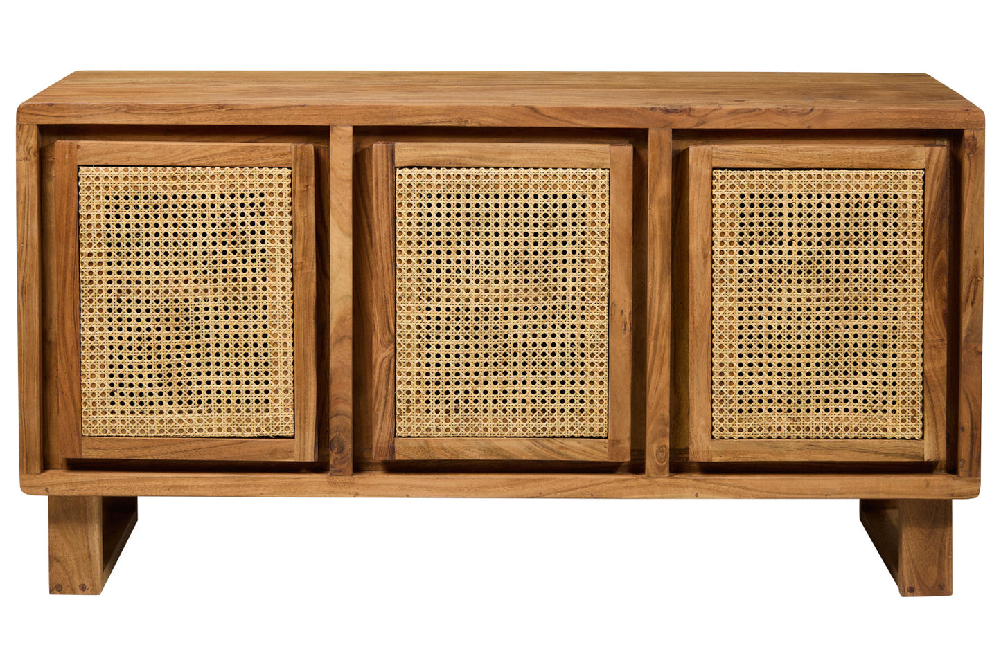 Martinica - Credenza 3 Sportelli Con Rattan