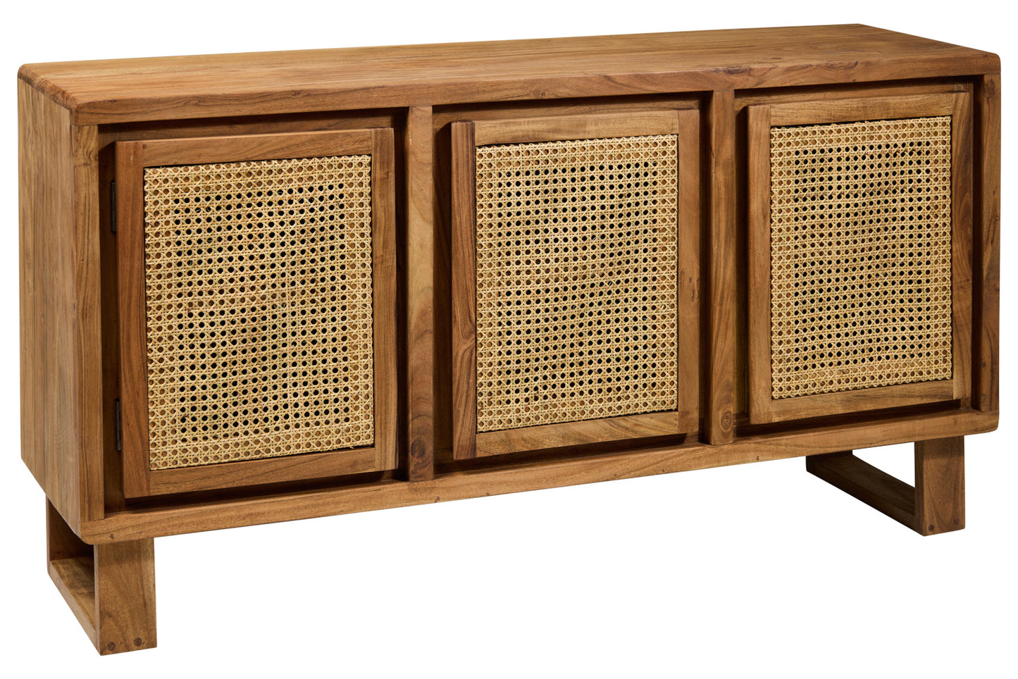 Martinica - Credenza 3 Sportelli Con Rattan