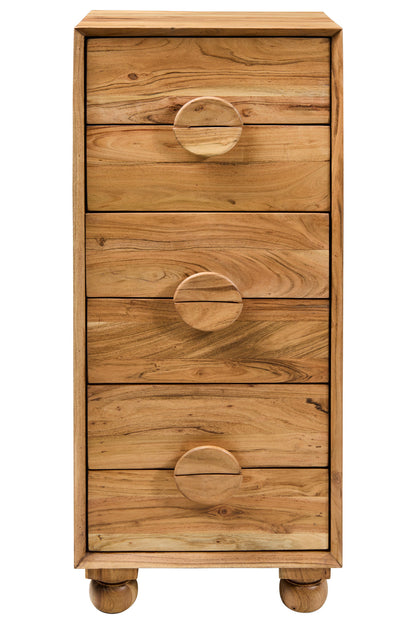 Rockler - Cassettiera in Legno di Acacia 6 Cassetti