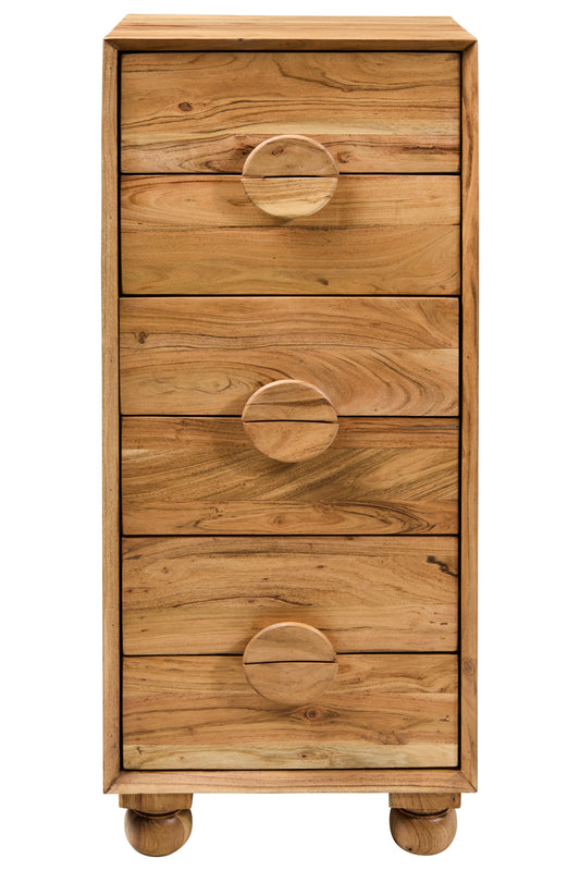 Rockler - Cassettiera in Legno di Acacia 6 Cassetti