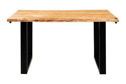 Tree - Tavolo Pranzo In Legno E Gambe Nere 140 - Con Prolunghe