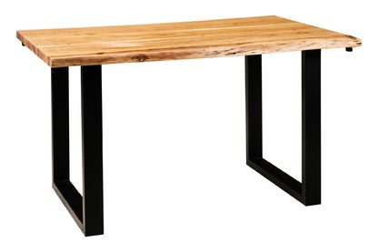 Tree - Tavolo Pranzo In Legno E Gambe Nere 140 - Con Prolunghe