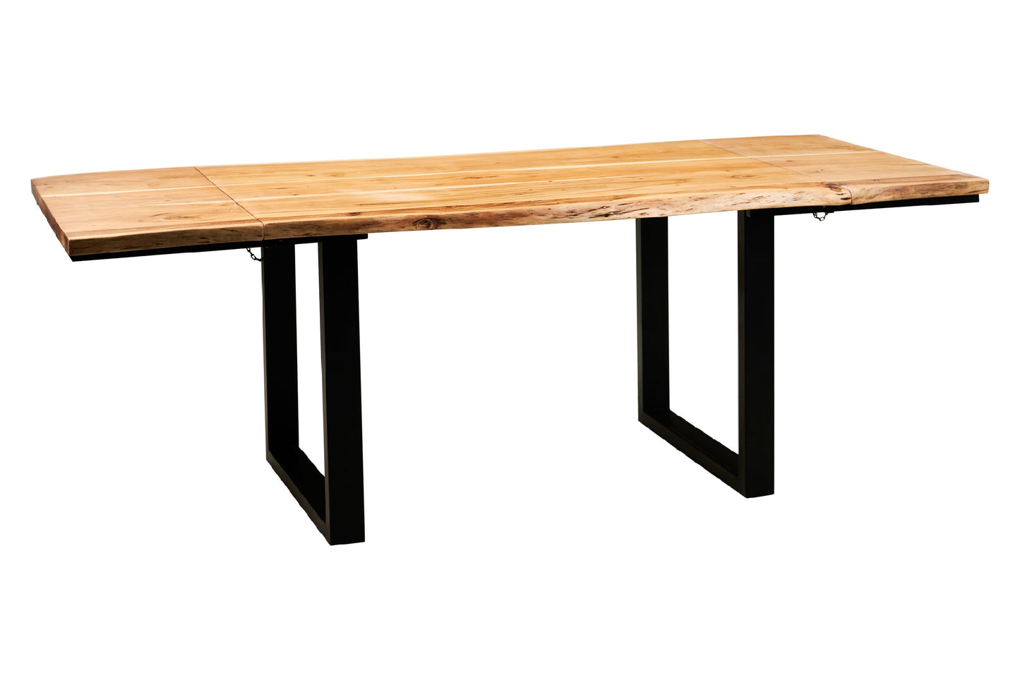 Tree - Tavolo Pranzo In Legno E Gambe Nere 140 - Con Prolunghe