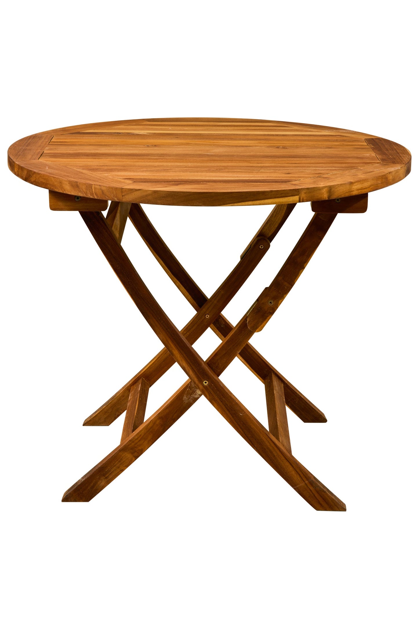 Cabrera - Tavolo Rotondo Pieghevole in Teak Marrone