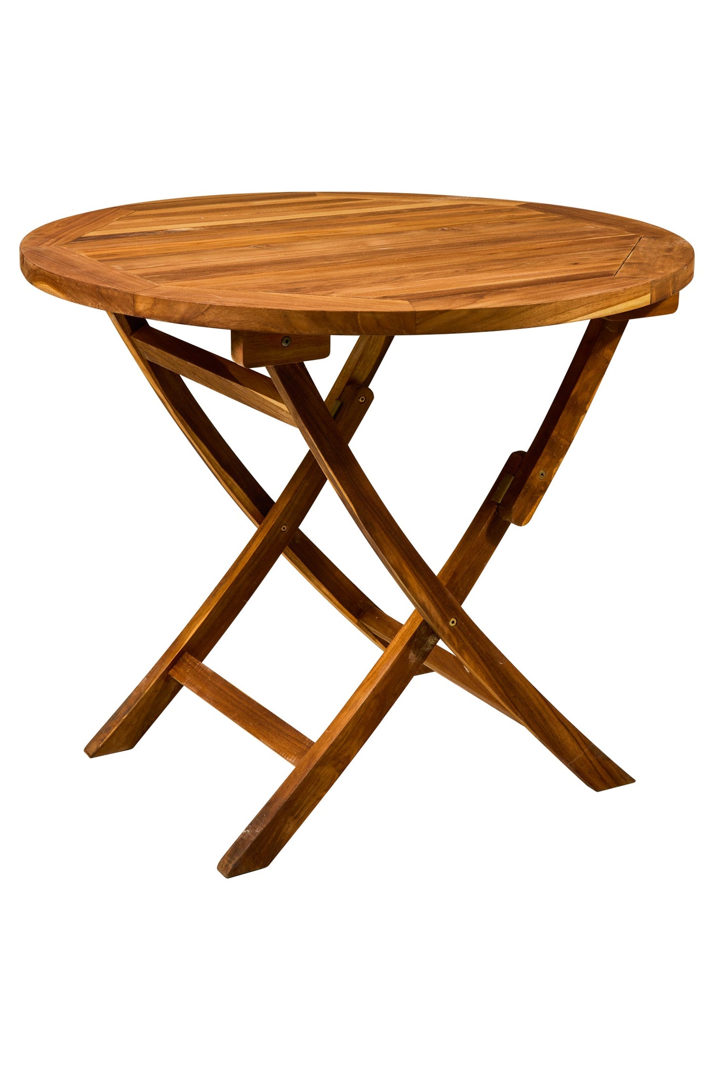 Cabrera - Tavolo Rotondo Pieghevole in Teak Marrone