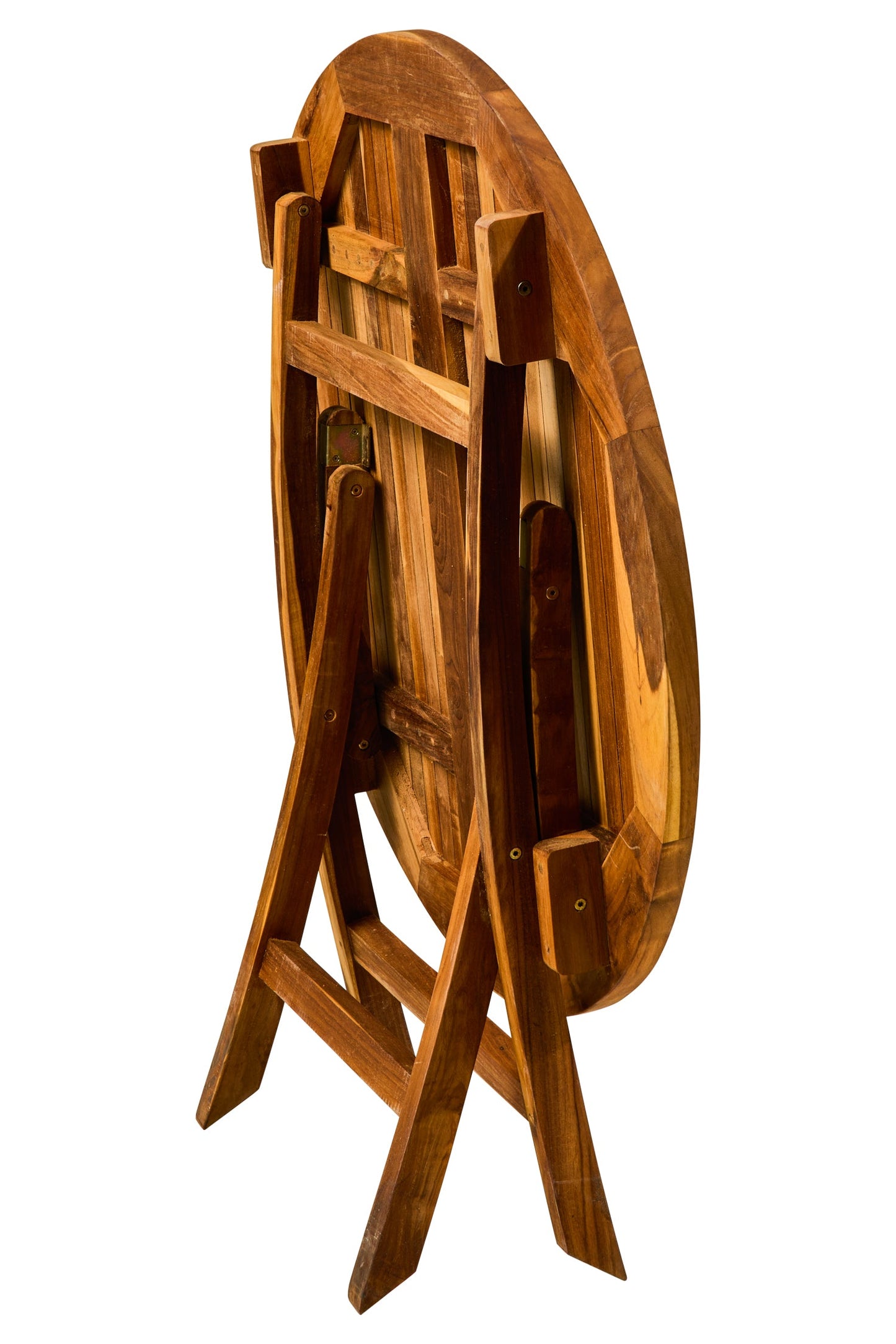 Cabrera - Tavolo Rotondo Pieghevole in Teak Marrone