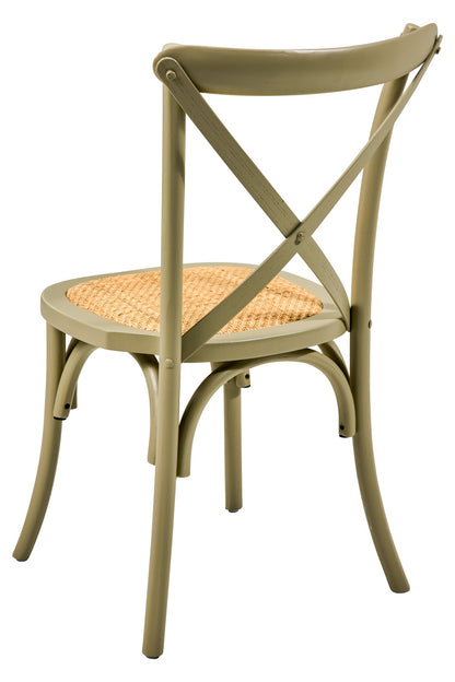 Carla - Sedia in Rubberwood Grigia Impilabile