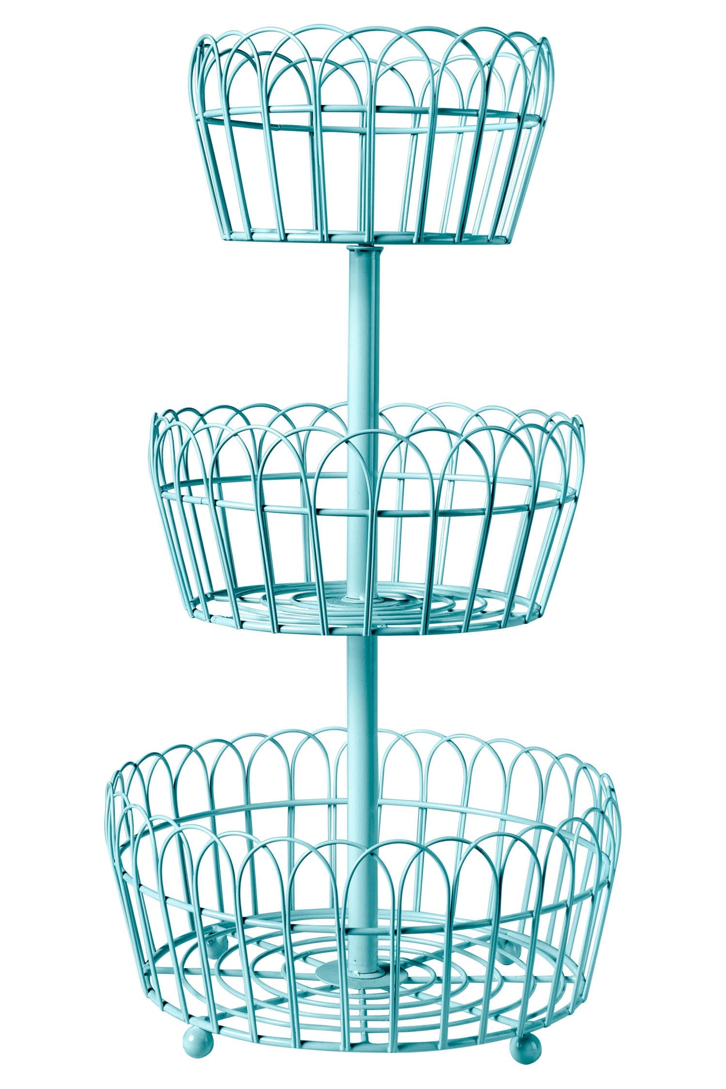 Amichevole - Porta Frutta 3 Piani Turchese