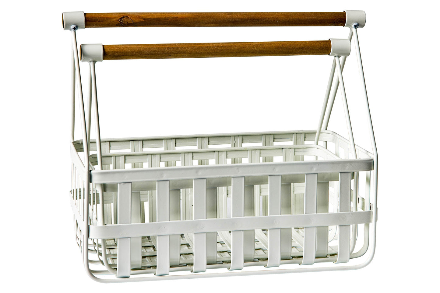 Friendly - Set 2 Ceste in Ferro Bianco con Manico