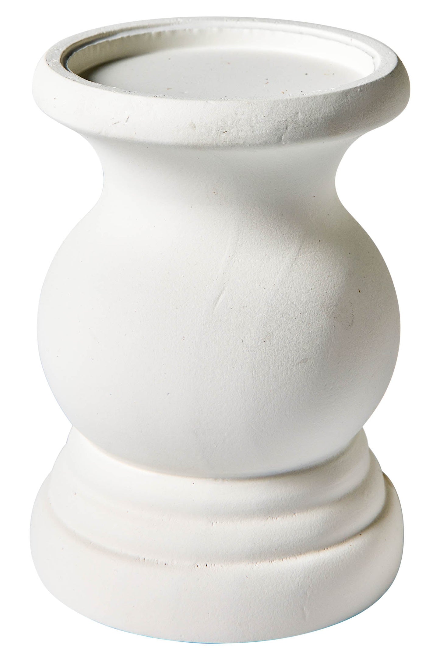 Amichevole - Porta Candele Tornito Bianco