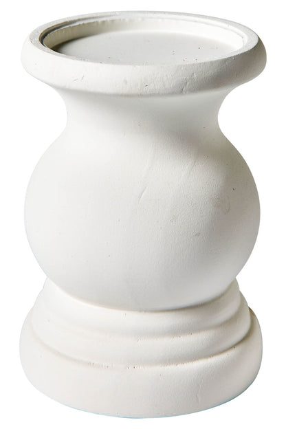 Amichevole - Porta Candele Tornito Bianco