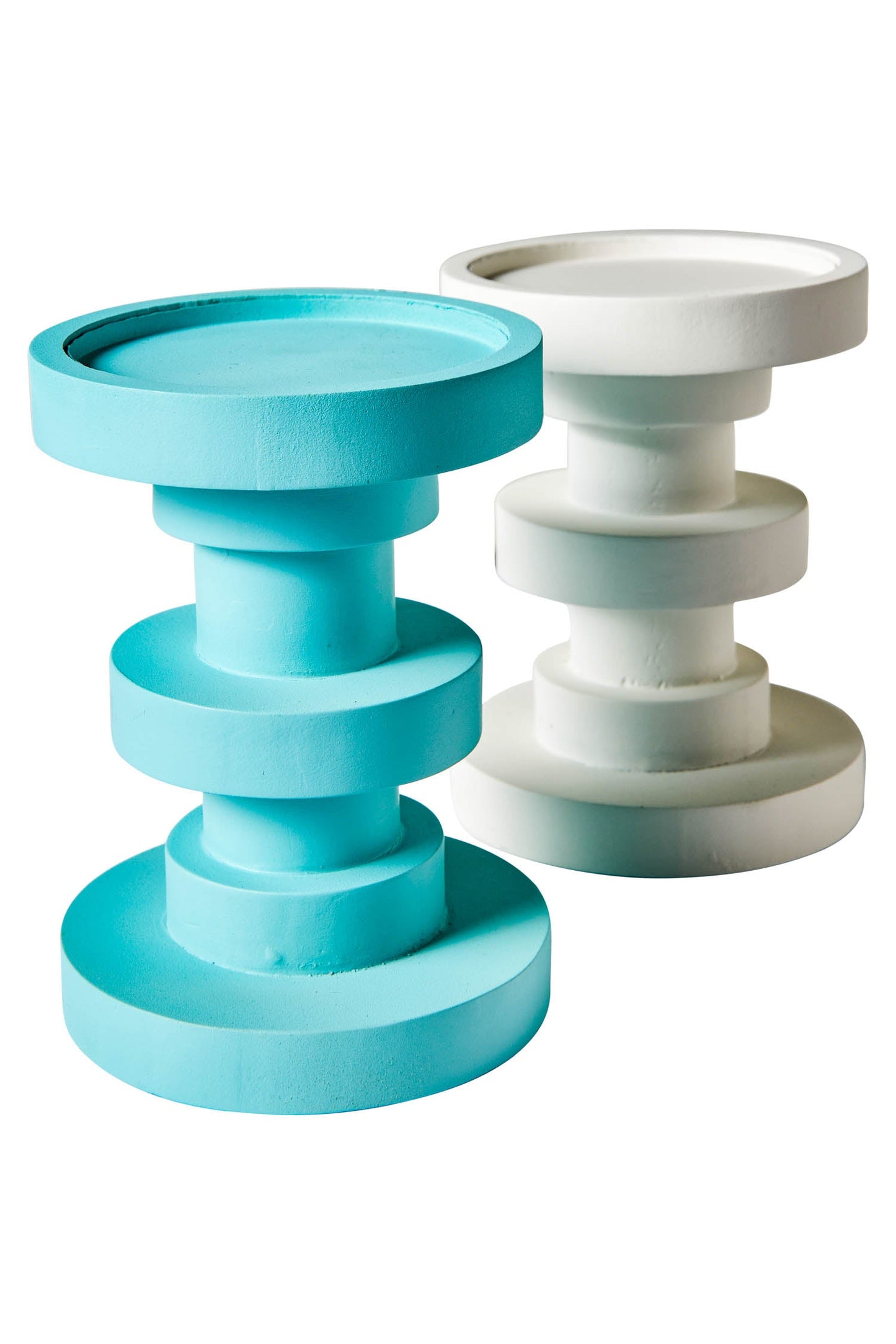 Amichevole - Porta Candela Ruzzole Tornite Turchese