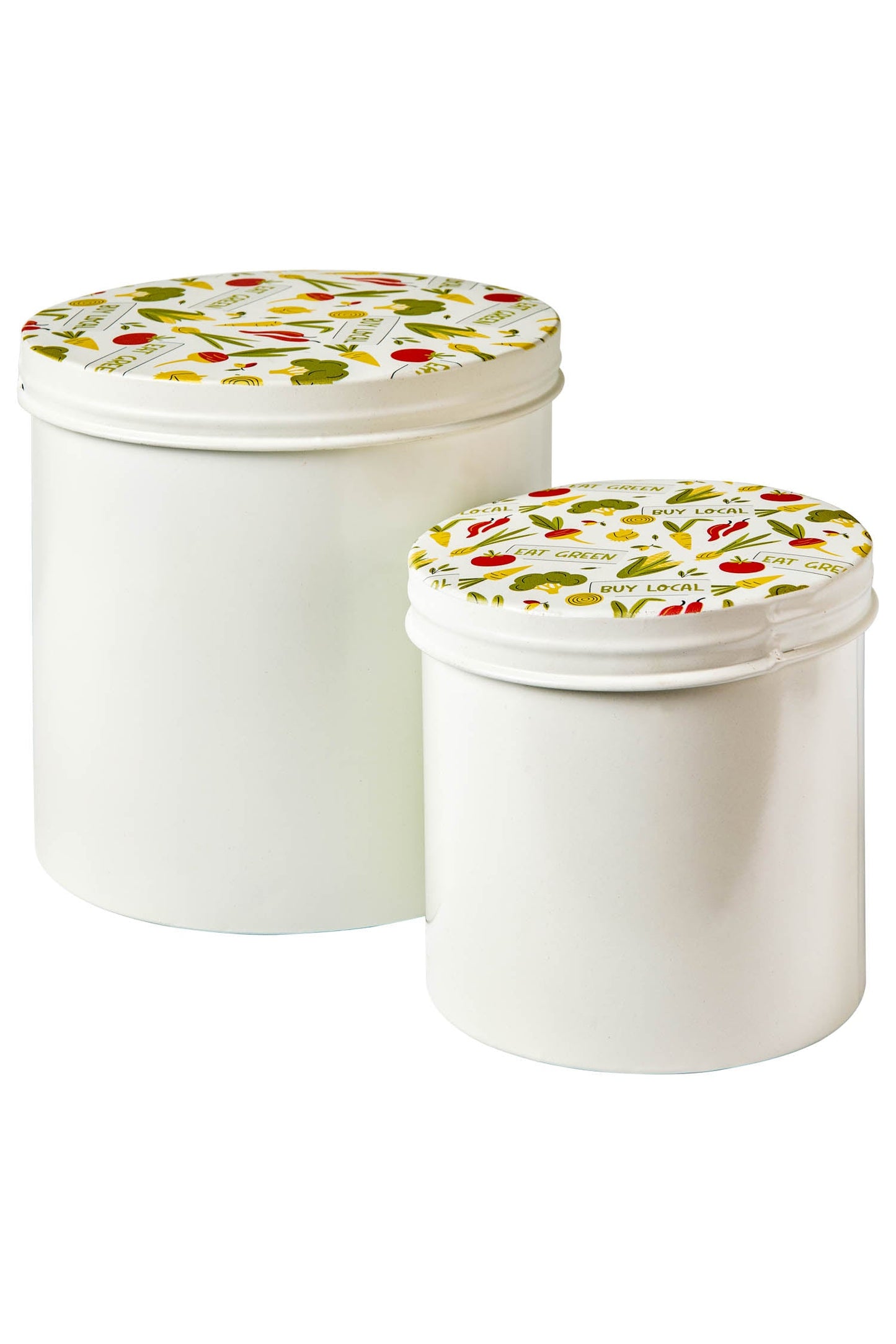 Friendly - Set 2 Scatole in Ferro Bianco