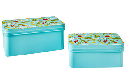 Friendly - Scatole 1/2 Rettangolari Eat Green di Local Turquese