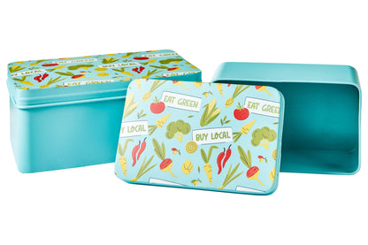 Friendly - Scatole 1/2 Rettangolari Eat Green di Local Turquese
