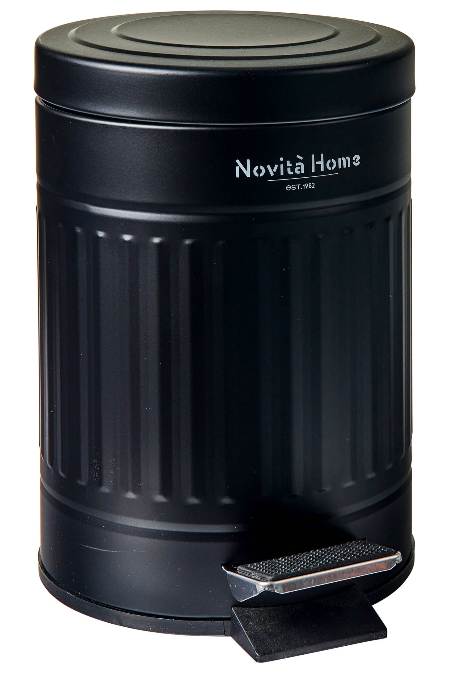 Daily Trash - Pattumiera Nera Opaca 5 L Rotonda In Metallo Soft Close