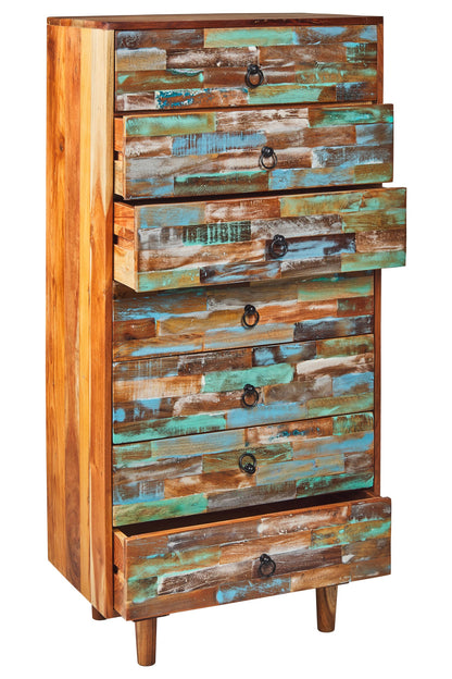 Piccadilly - Settimino in Legno Riciclato Multicolore