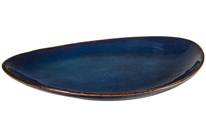 Ocean - Piatto Triangolare in Ceramica Blu