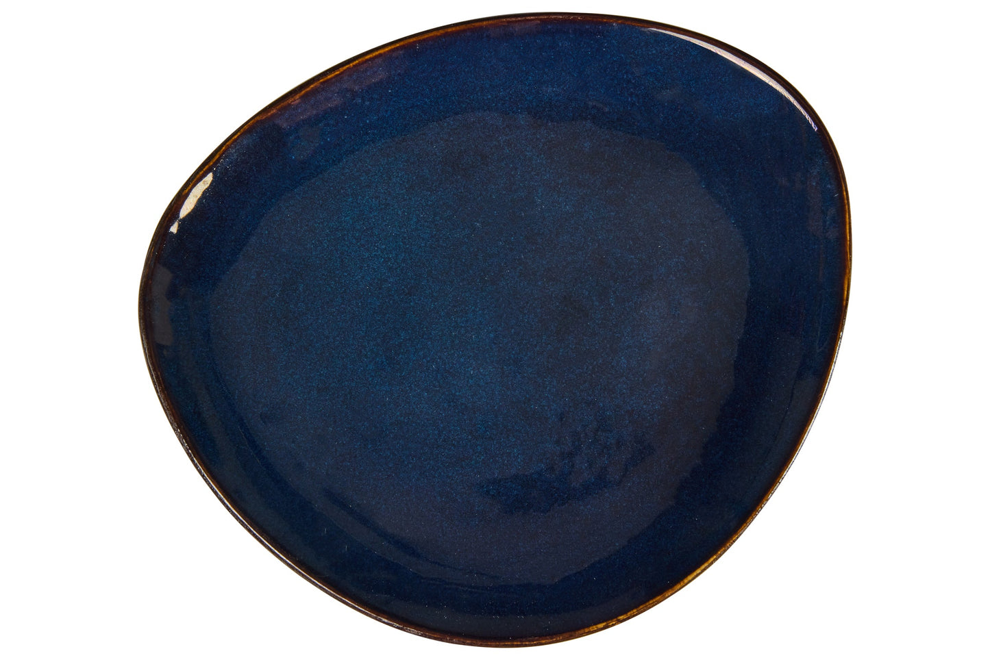 Ocean - Piatto Triangolare in Ceramica Blu