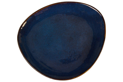 Ocean - Piatto Triangolare in Ceramica Blu
