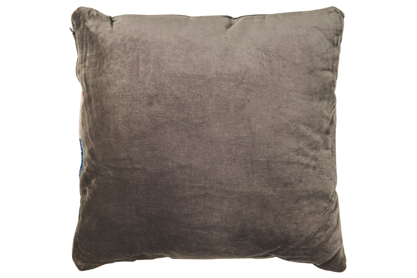 Jamai - Cuscino Grigio Con Decoro Cotone