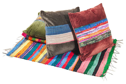 Jamai - Cuscino Grigio Con Decoro Cotone