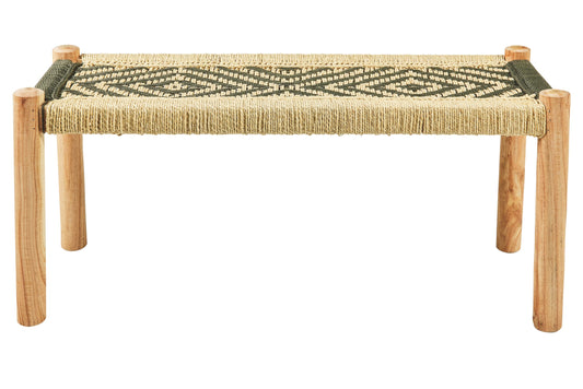 Jambe - Panca Corda Color Naturale E Verde Oliva