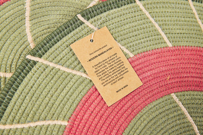 Stromboli - Set Tovaglietta 1/2 Verde E Corallo