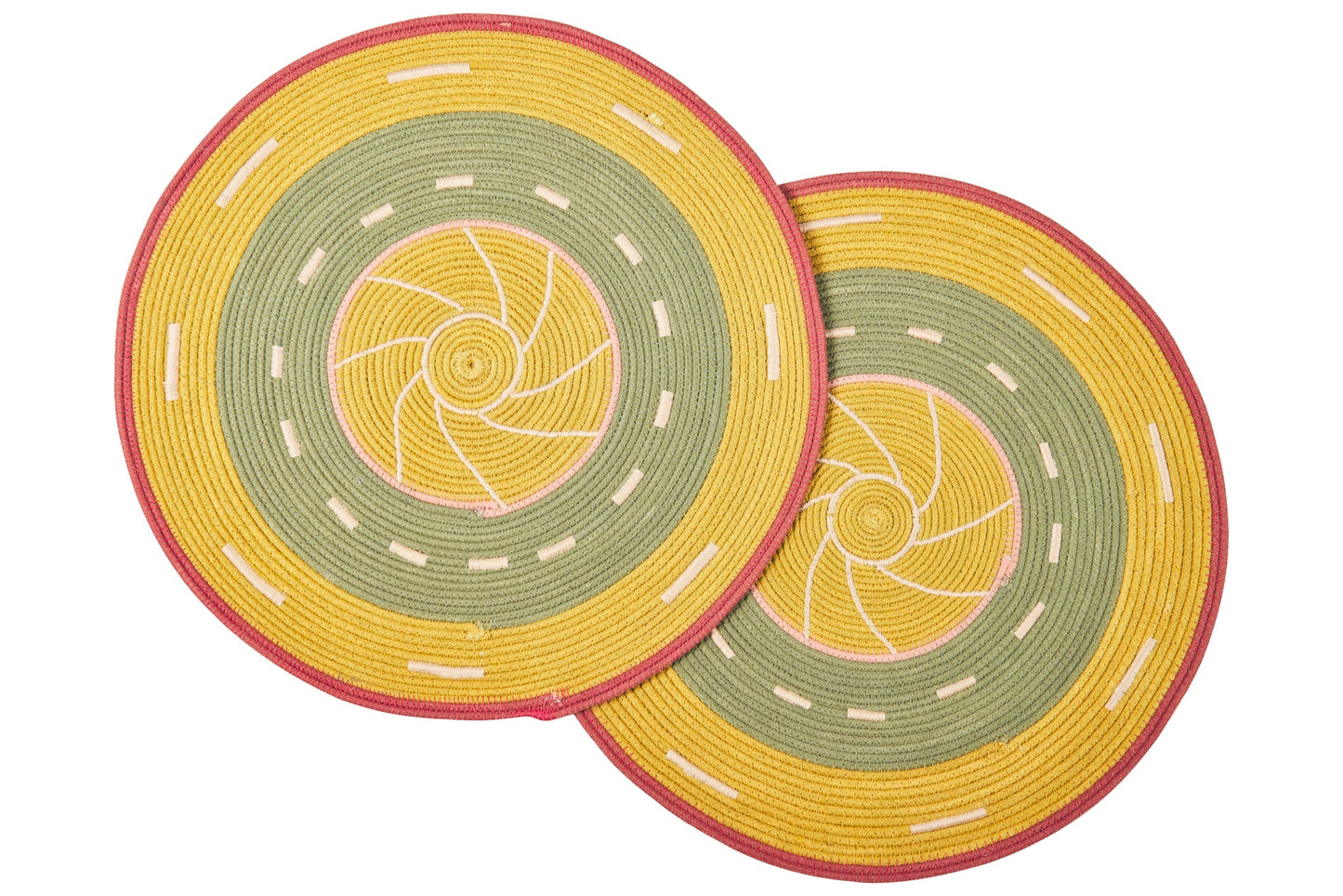 Stromboli - Set Tovagliette 1/2 Giallo,Verde, Rosso