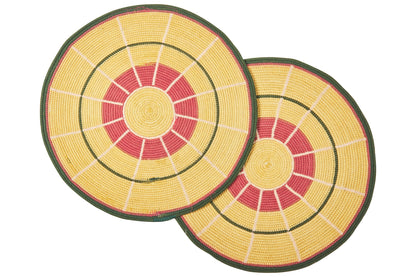 Stromboli - Set Tovagliette 1/2 Giallo, Arancio E Verde