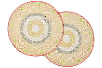 Stromboli - Set Tovagliette 1/2 Giallo,Bianco,Beige