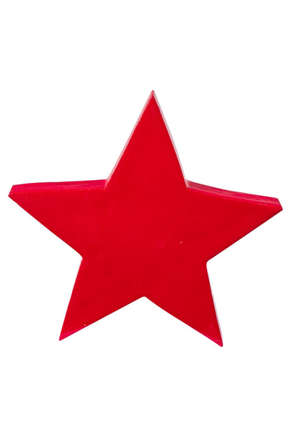 Natale - Stella Decorativa Rossa Da Appoggio