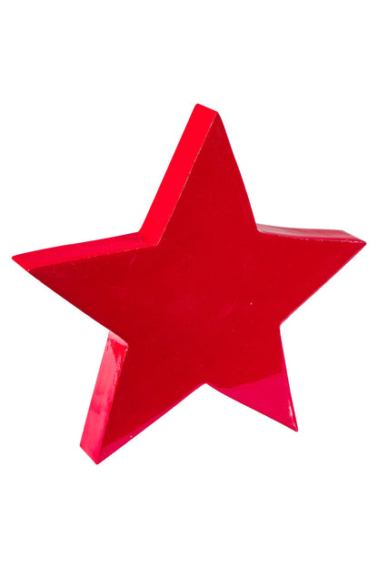 Natale - Stella Decorativa Rossa Da Appoggio