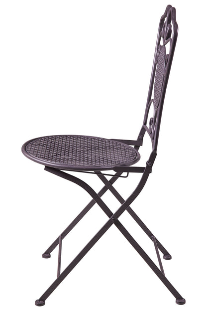 Isabelle - Set 1/3 Tavolo Con Due Sedie Grigio