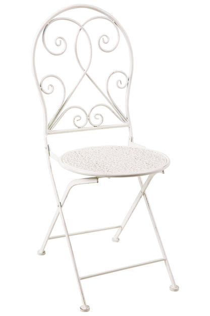 Isabelle - Set 1/3 Tavolo Con Due Sedie Bianco Anticato