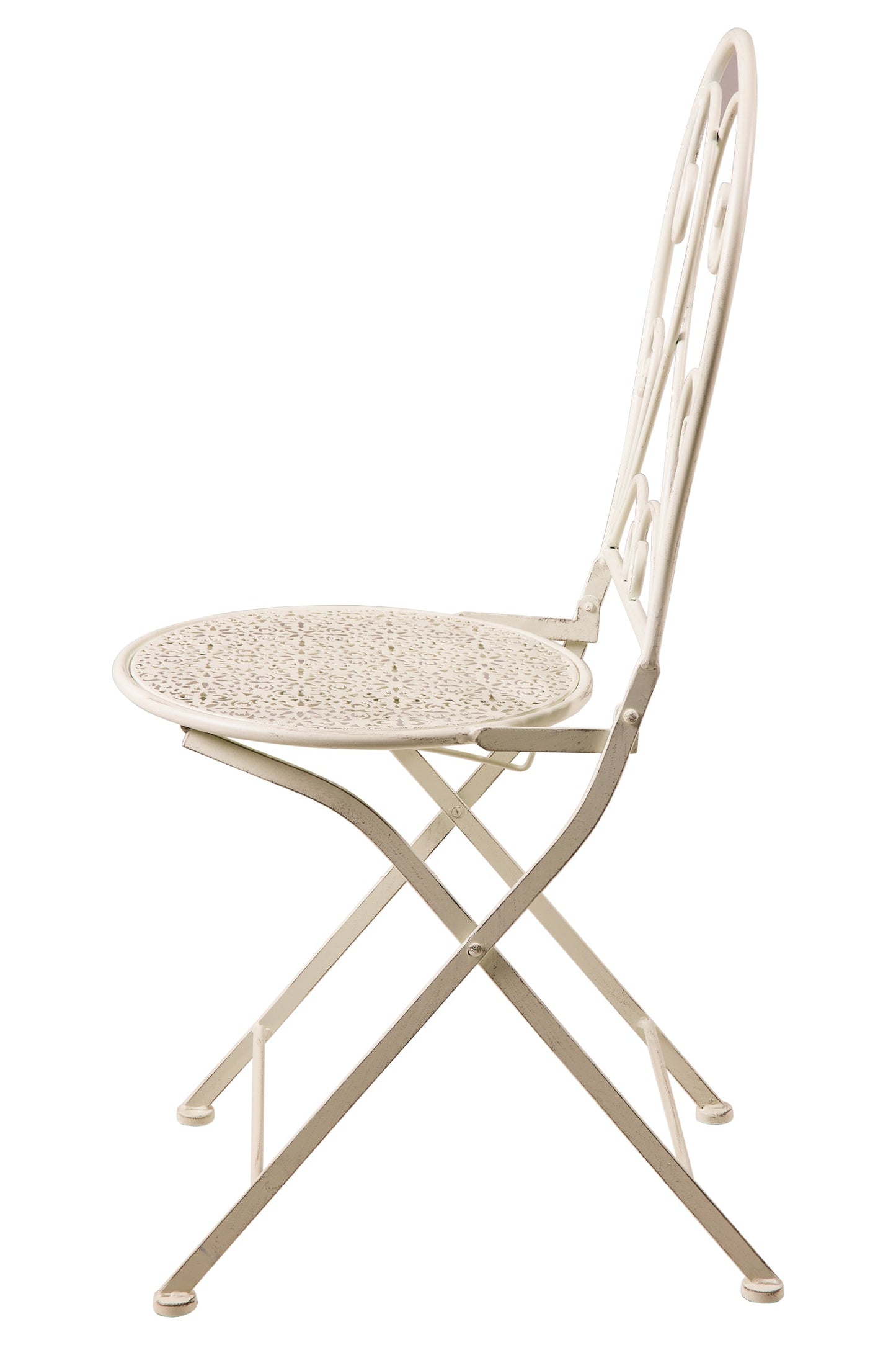 Isabelle - Set 1/3 Tavolo Con Due Sedie Bianco Anticato