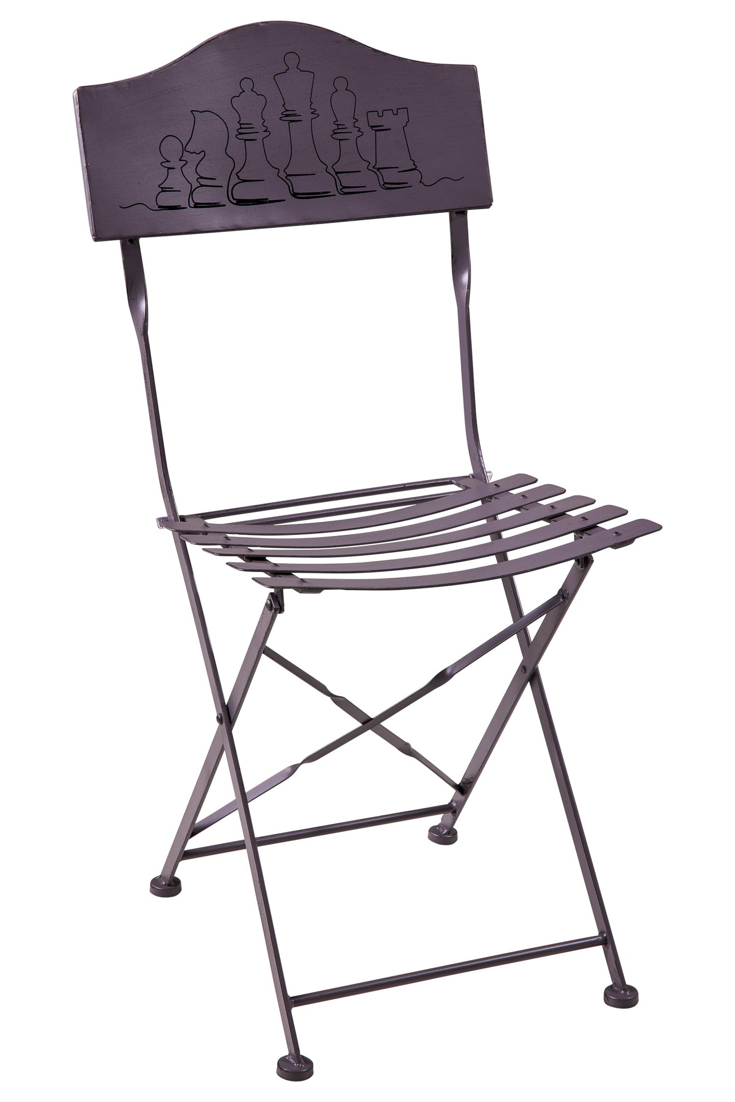 Gioco - Set 1/3 Tavolino Grigio Con Due Sedie Diesgno Scacchiera