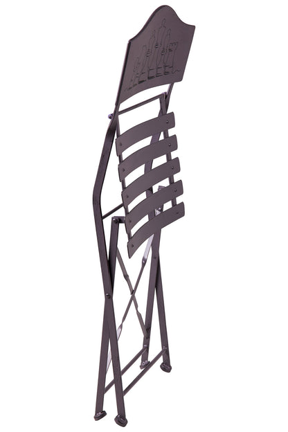 Gioco - Set 1/3 Tavolino Grigio Con Due Sedie Diesgno Scacchiera