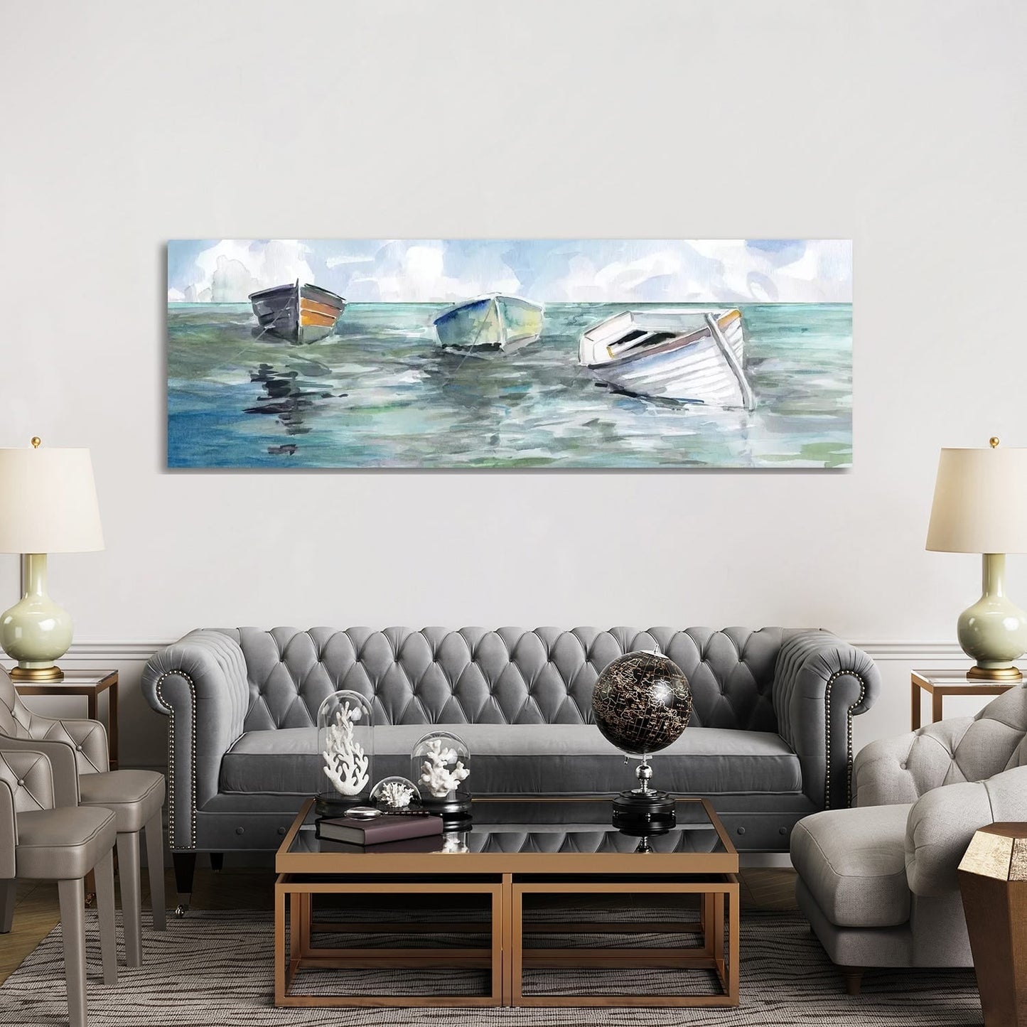 iCanvas Catturato con la bassa marea I di Carol Robinson Stampa su tela