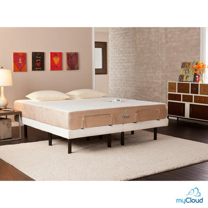 Letto regolabile myCloud King-size con materasso in memory foam infuso di gel da 10 pollici
