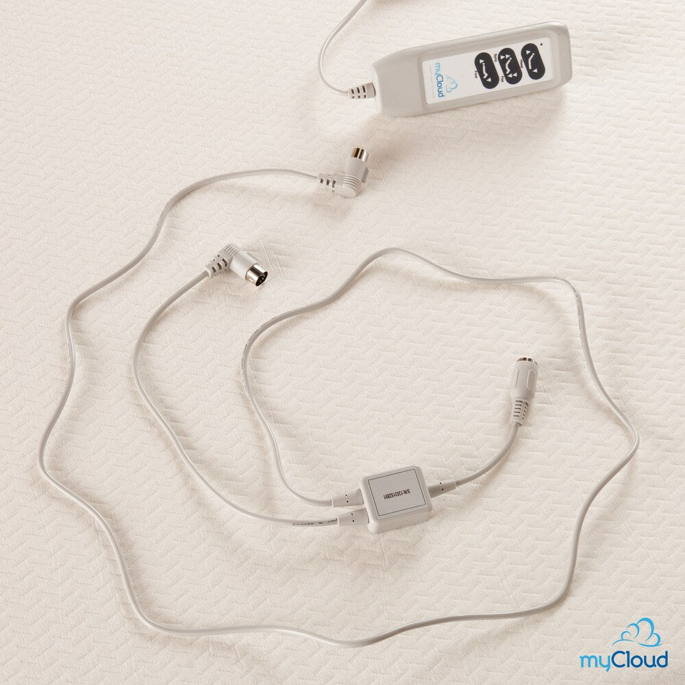 Letto regolabile myCloud King-size con materasso in memory foam infuso di gel da 10 pollici