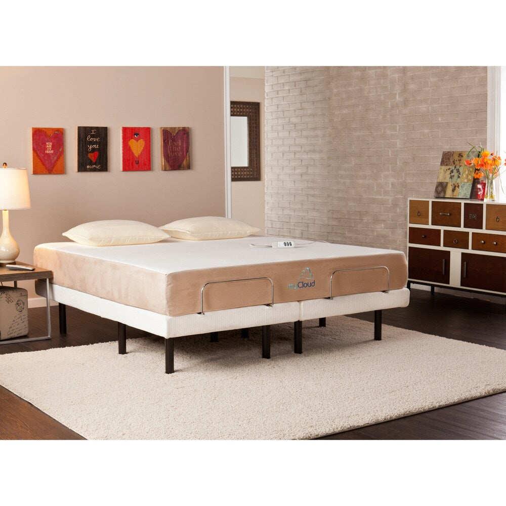 Materasso king size Cal da 10 pollici in memory foam infuso di gel myCloud