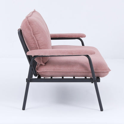 Divano compatto da 53 pollici a 2 posti con struttura in metallo, design moderno, ideale per piccoli spazi