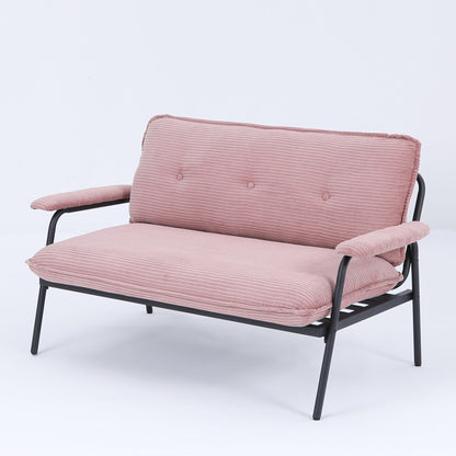 Divano compatto da 53 pollici a 2 posti con struttura in metallo, design moderno, ideale per piccoli spazi