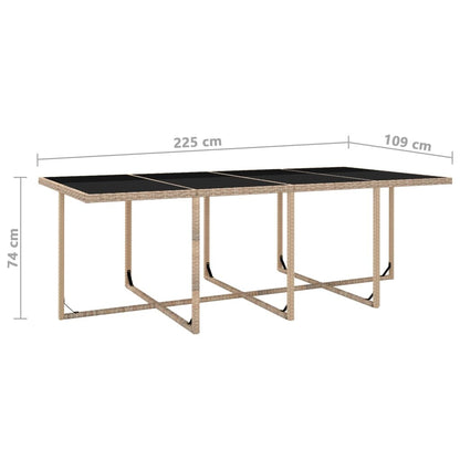 vidaXL Set di mobili da giardino con tavolo e sedie da esterno, set da pranzo in polyrattan