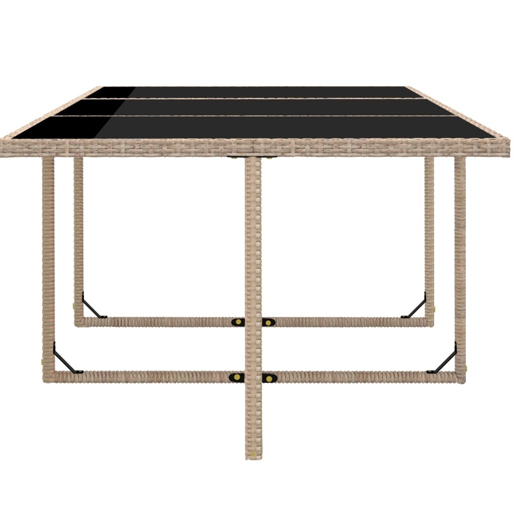 vidaXL Set di mobili da giardino con tavolo e sedie da esterno, set da pranzo in polyrattan