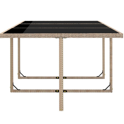 vidaXL Set di mobili da giardino con tavolo e sedie da esterno, set da pranzo in polyrattan