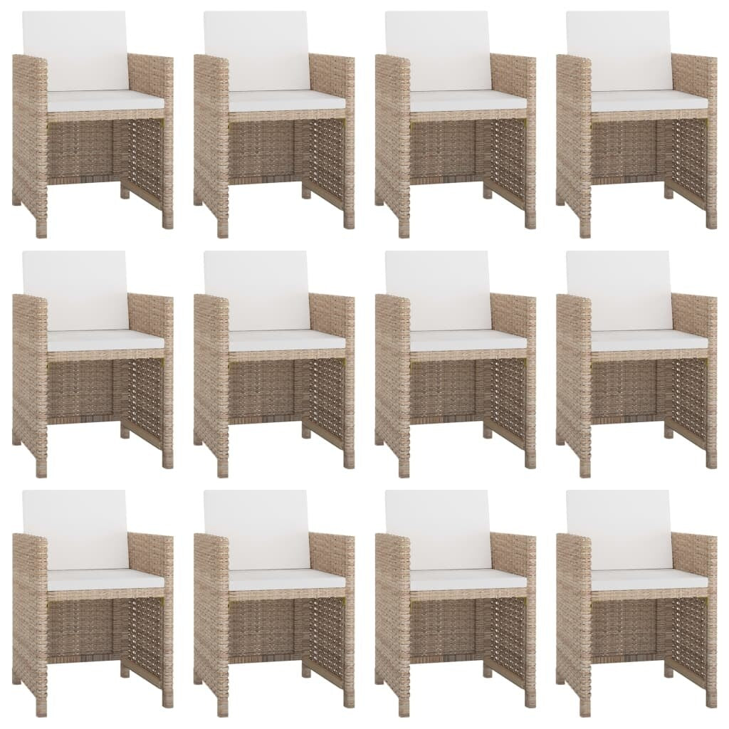 vidaXL Set di mobili da giardino con tavolo e sedie da esterno, set da pranzo in polyrattan