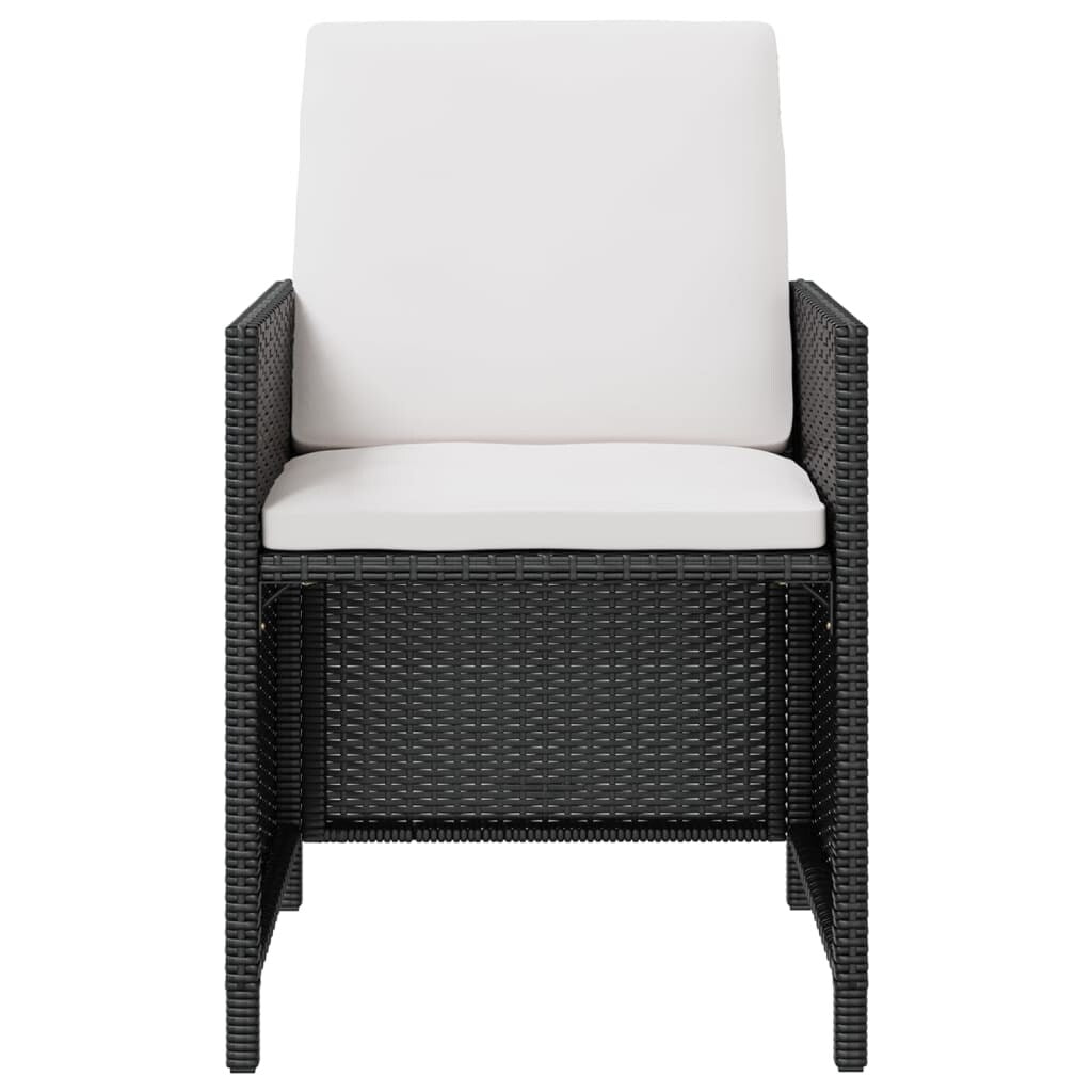 vidaXL Set di mobili da giardino con tavolo e sedie da esterno, set da pranzo in polyrattan